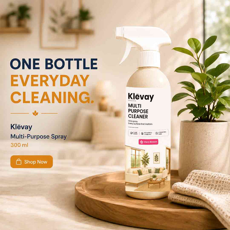 Klevay Multi-Purpose Cleaner Spray, Cherry Blossom, in a bright home setting