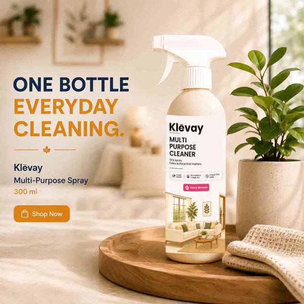 Klevay Multi-Purpose Cleaner Spray, Cherry Blossom, in a bright home setting