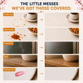 Graphic: Klevay multi-purpose cleaner covers coffee spills, sauce marks and fingerprints